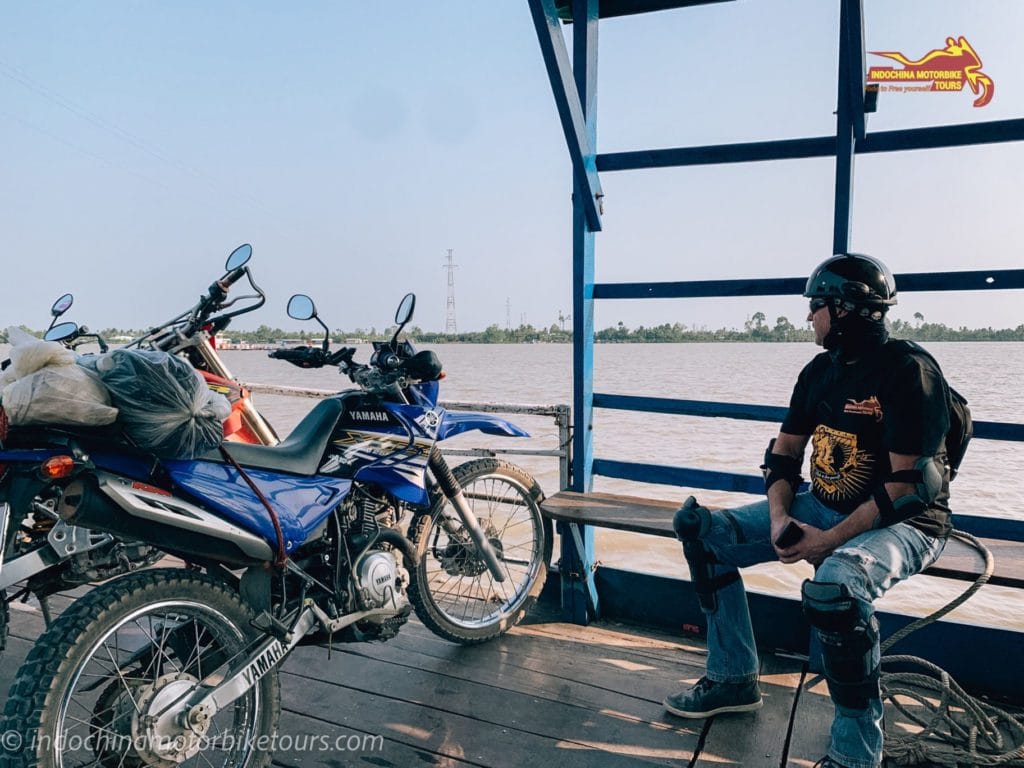 Saigon Motorcycle Tours passing Long An - My Tho to Ben Tre