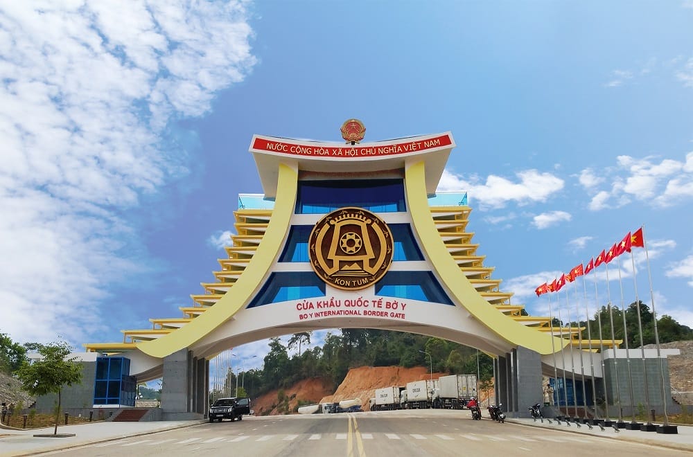 border gates in between Vietnam and Laos border gates in between Vietnam and Laos